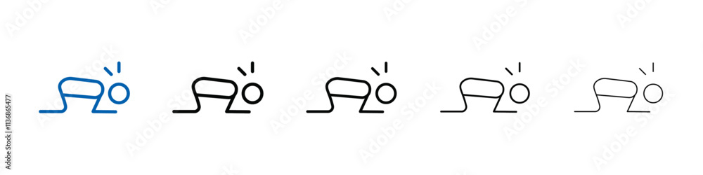 Aufkleber abandonment icon outline vector logo for web ui