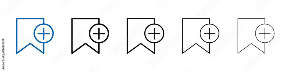 Poster Add to favorite icon Outline vector logo for web ui