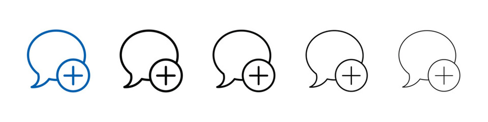 Add chat icon Outline vector logo for web ui