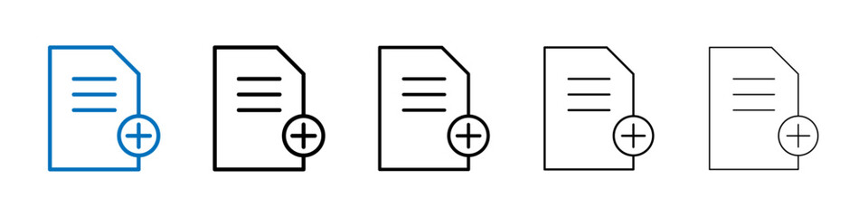 Add document icon Outline vector logo for web ui