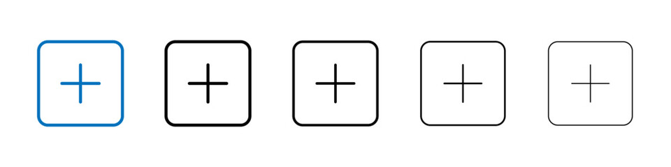 Obraz premium Add icon Outline vector logo for web ui