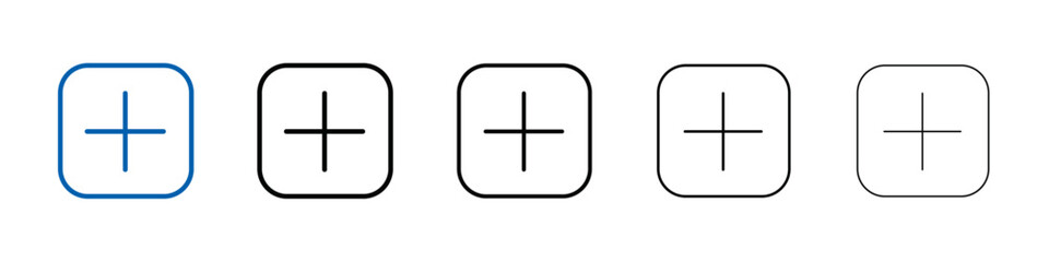 Obraz premium Add Icon Outline vector logo for web ui