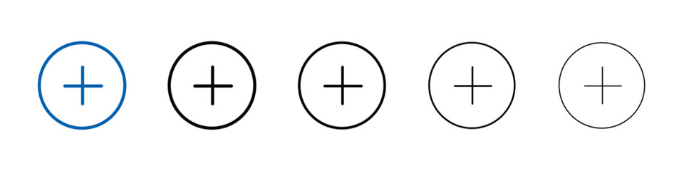 Add new icon Outline vector logo for web ui