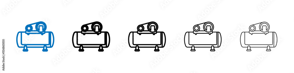 Poster Air compressor icon Outline vector logo for web ui