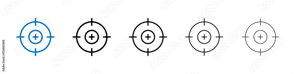 Poster aim icon outline vector logo for web ui