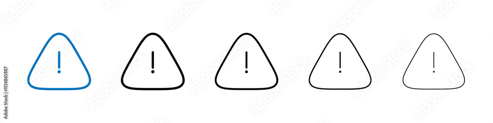 Poster Alarm exclamation icon Outline vector logo for web ui