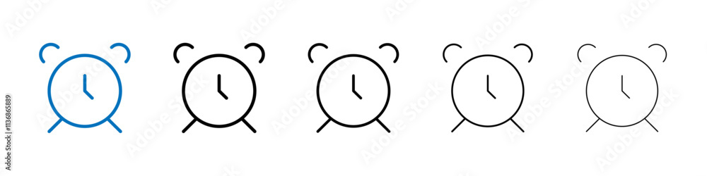 Poster Alarm icon Outline vector logo for web ui
