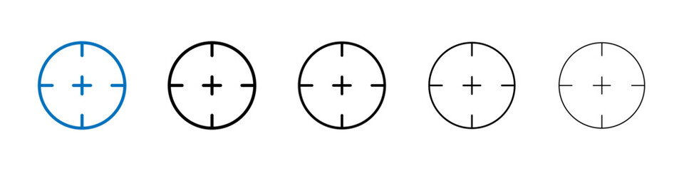 Aim icon Outline vector logo for web ui