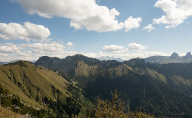Fototapeta premium Swiss mountain ridge in the alps