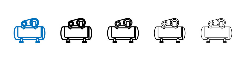 Air compressor icon Outline vector logo for web ui