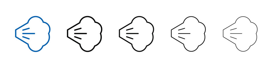 Air spray cloud icon Outline vector logo for web ui