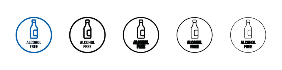 Alcohol free icon Outline vector logo for web ui