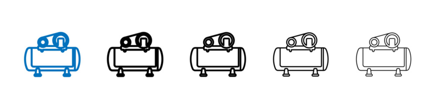 Air compressor icon Outline vector logo for web ui