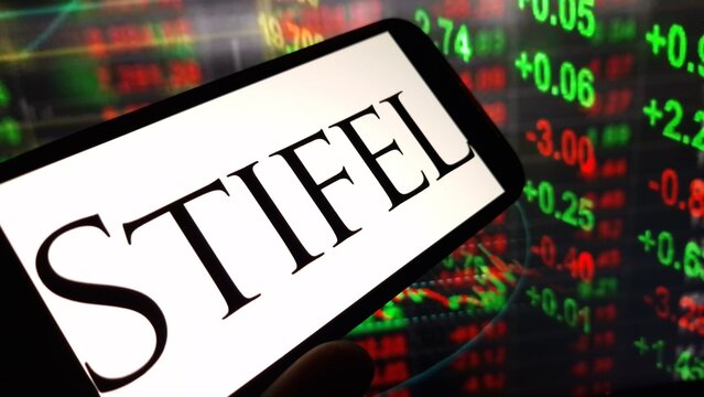 Konskie, Poland - December 14, 2024: Stifel Financial Corp. company logo displayed on mobile phone