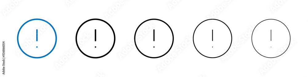 Poster Alert icon Outline vector logo for web ui