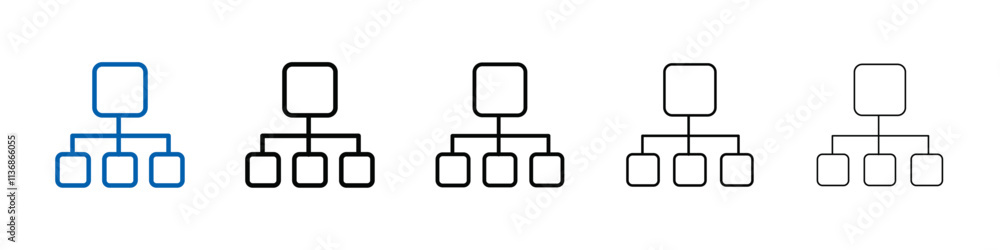 Aufkleber Algorithm icon Outline vector logo for web ui