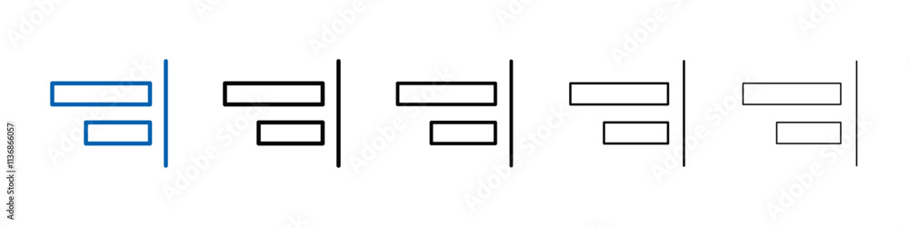 Poster Alignment icon Outline vector logo for web ui