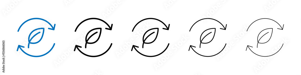 Poster alternative energy icon outline vector logo for web ui
