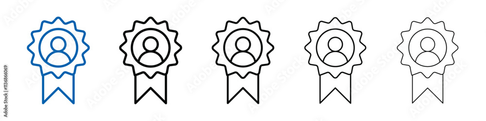 Poster Ambassador icon Outline vector logo for web ui