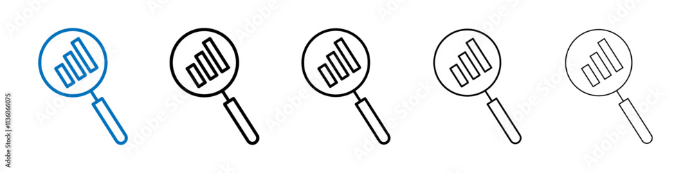 Poster analysis icon outline vector logo for web ui