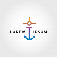 Boat restaurant logo concept. Restaurant near the bay or  sea view logo
