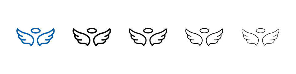 Angel icon Outline vector logo for web ui