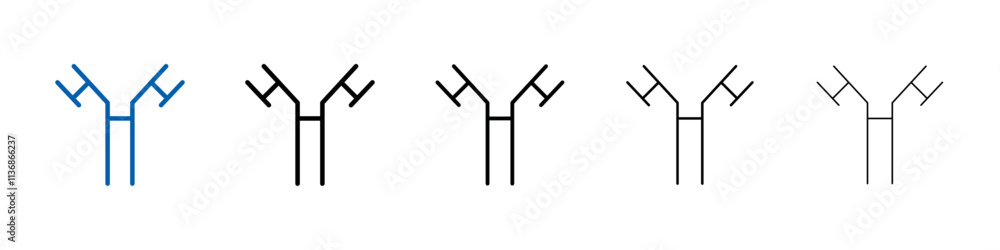 Poster antibody icon outline vector logo for web ui