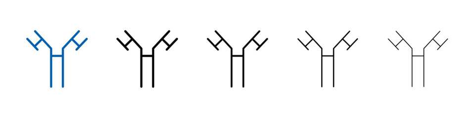Antibody icon Outline vector logo for web ui