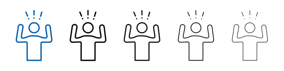 Anxiety icon Outline vector logo for web ui