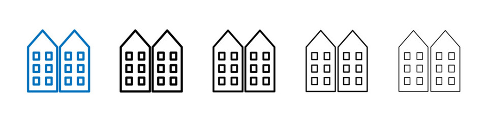 Apartment icon Outline vector logo for web ui