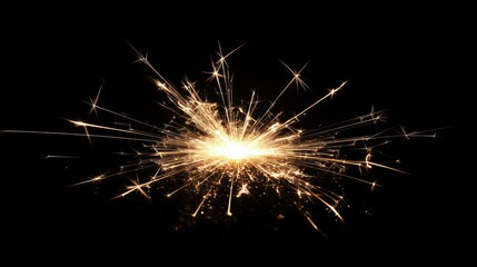 Obraz premium Sparklers Night Photography: A Burst of Golden Light