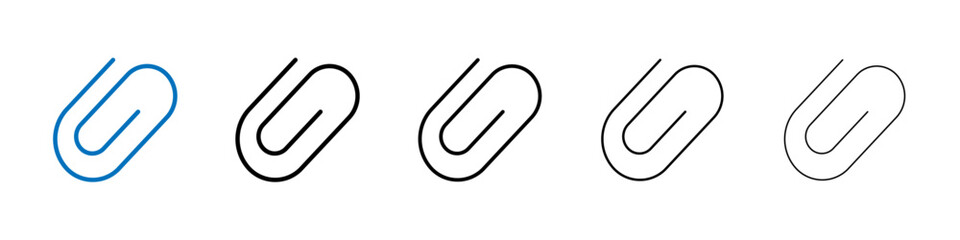 Attachment clip icon Outline vector logo for web ui