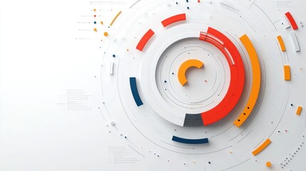 Abstract Circular Data Visualization: A Modern Tech Design