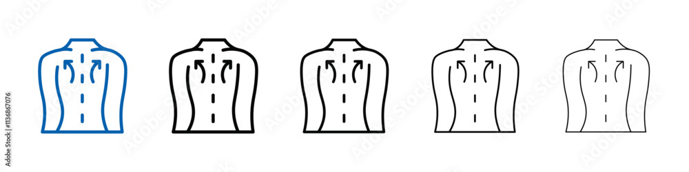 Poster back massage icon outline vector logo for web ui
