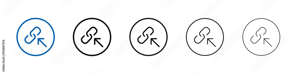 Poster backlink icon outline vector logo for web ui