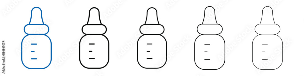 Poster baby sippy icon outline vector logo for web ui