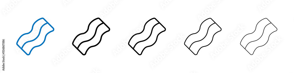 Poster Bacon icon Outline vector logo for web ui
