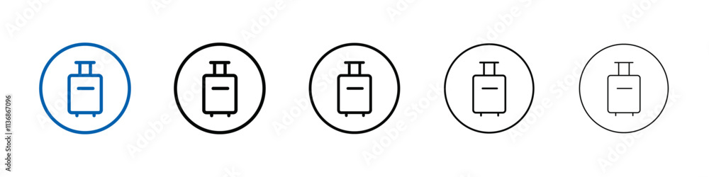 Poster Baggage icon Outline vector logo for web ui