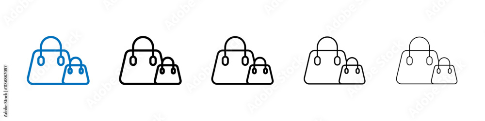 Poster bags shopping icon outline vector logo for web ui