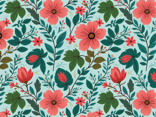 seamless pattern with flowers