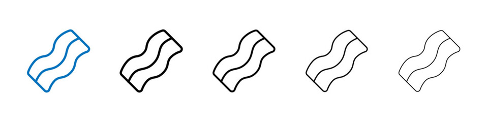 Bacon icon Outline vector logo for web ui