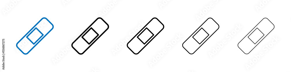 Poster Bandage icon Outline vector logo for web ui