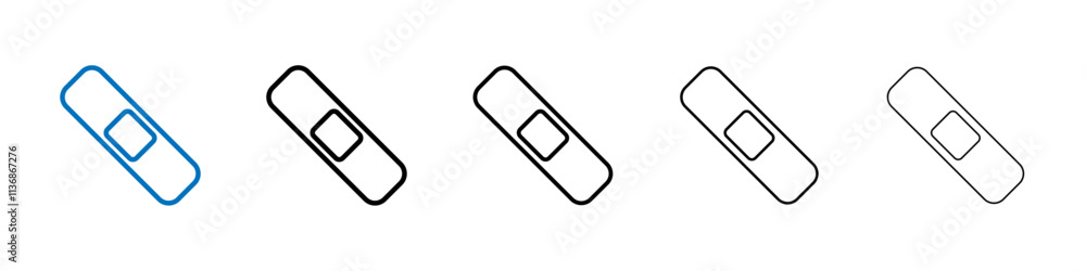 Aufkleber bandage icon outline vector logo for web ui