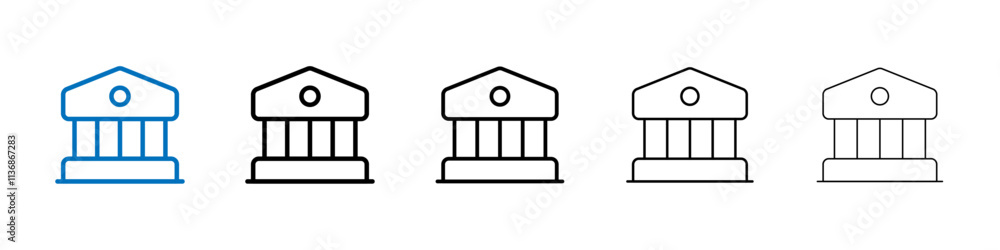 Poster bank icon outline vector logo for web ui