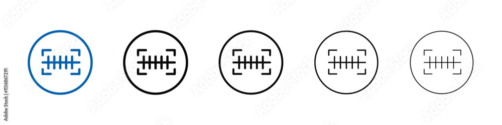 Poster Bar code scanner icon Outline vector logo for web ui