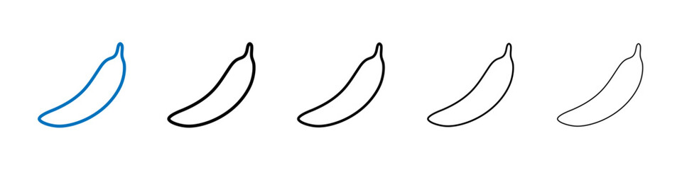 Banana icon Outline vector logo for web ui