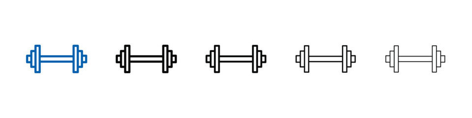 barbell icon Outline vector logo for web ui
