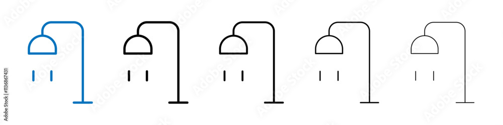 Poster bathroom icon outline vector logo for web ui