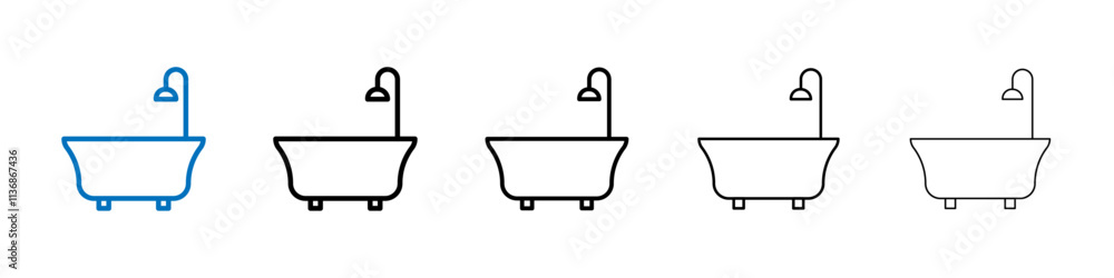 Poster bathroom icon outline vector logo for web ui