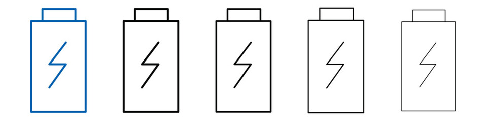 battery icon Outline vector logo for web ui
